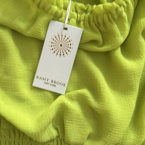 New w/ Tags - XS Ramy Brook lime strapless cover up - Picture 4 of 5